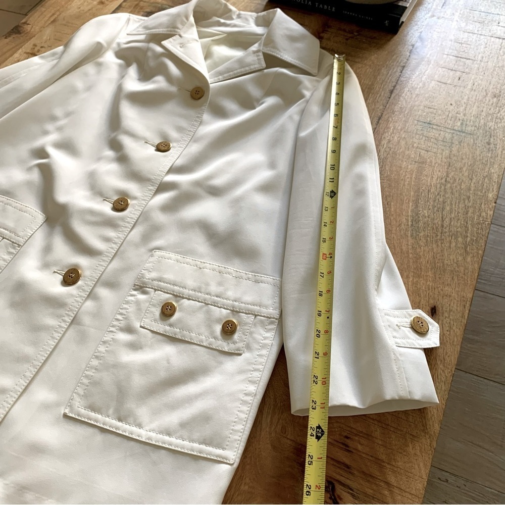 Pier 4 Vintage 70s Fashioned Outer Wear White Swing Coat Size Large - Picture 9 of 15